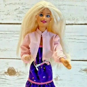 MATTEL BARBIE Blonde Hair Blue Eyes Jacket & Strapless Dress 12" Tall